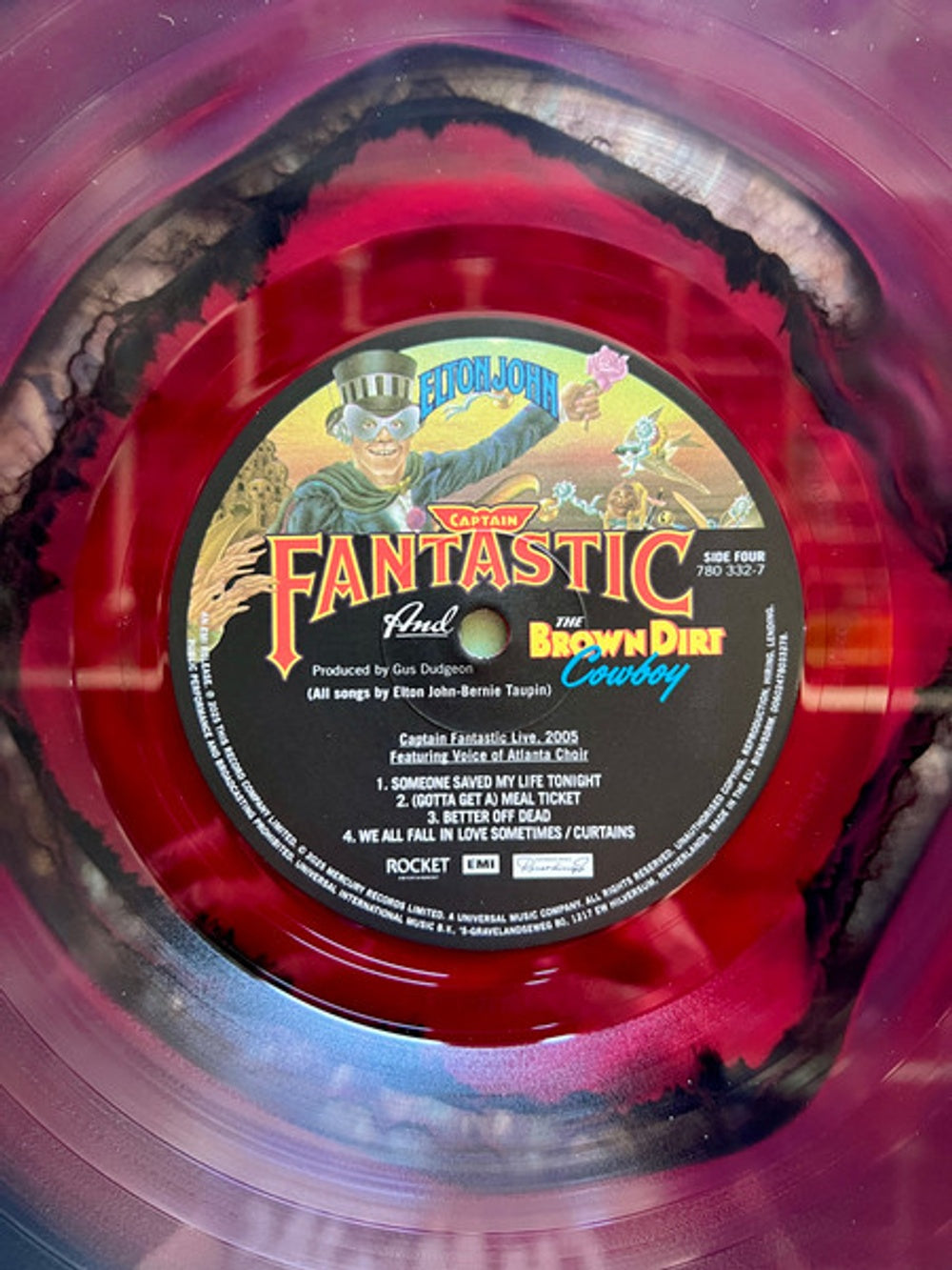 Image 2: Elton John – Captain Fantastic and the Brown Dirt Cowboy (50th Anniversary Edition) - (180g Tri-Color Sp. Effect LP Vinyl) Vinyl LP | Relix