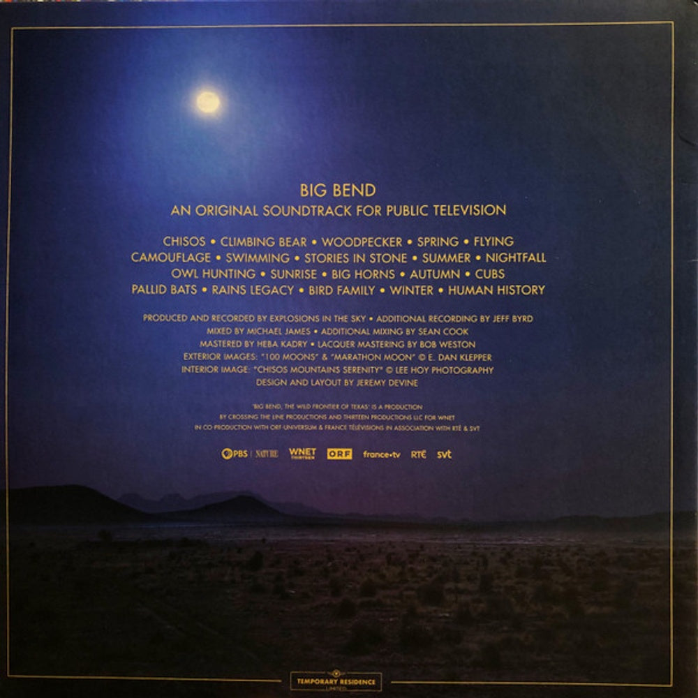 Image 2: Explosions In The Sky – Big Bend (An Original Soundtrack for Public Television, Blue Sky LP Vinyl) Vinyl LP | Relix