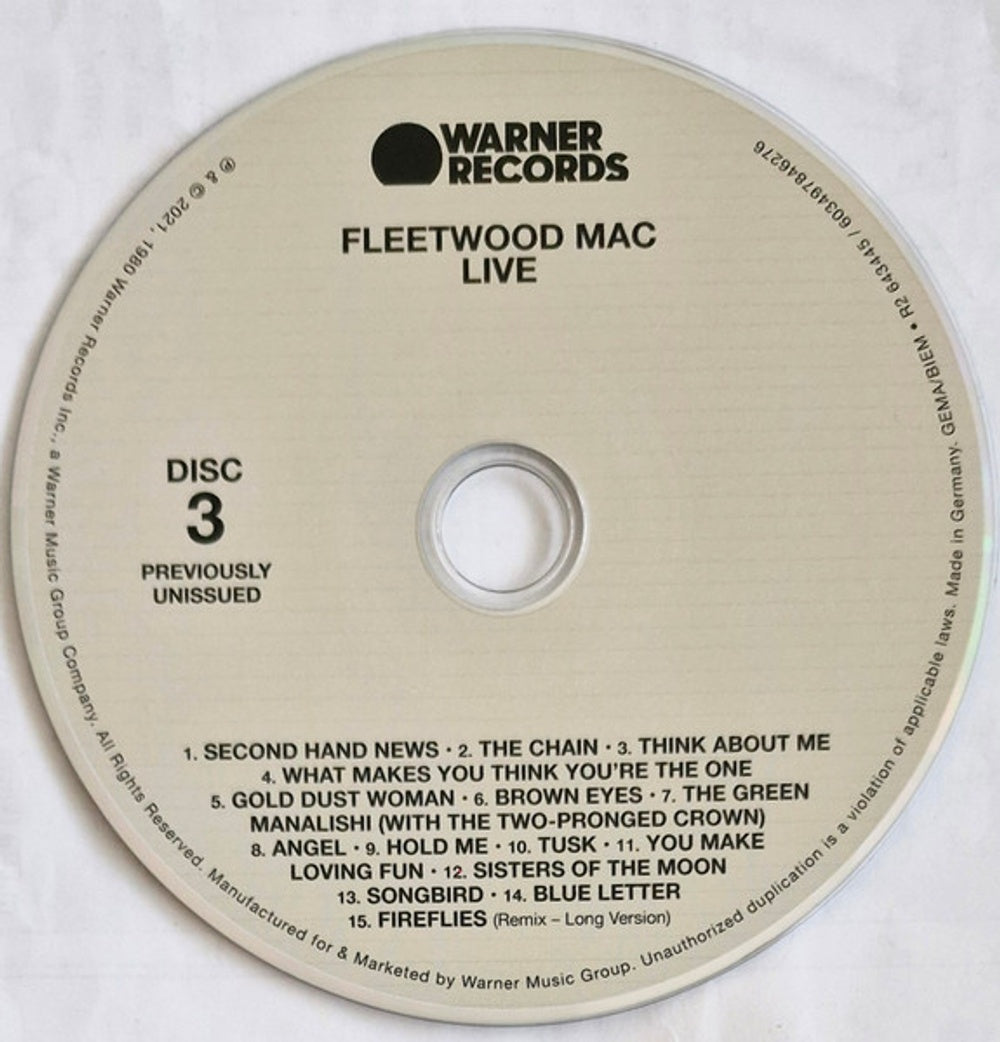 Image 2: Fleetwood Mac – Fleetwood Mac Live : Deluxe CD | Relix