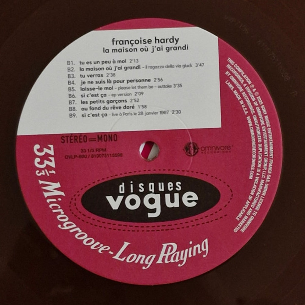 Image 2: Francoise Hardy – La Maison Ou J'ai Grandi (Brwn, Colored LP Vinyl) Vinyl LP | Relix