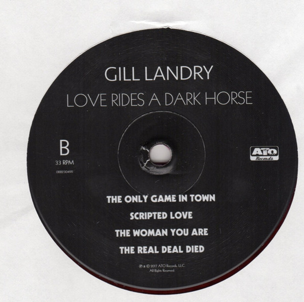 Image 2: Gill Landry – Love Rides A Dark Horse (Red & Black Swirl LP Vinyl) Vinyl LP | Relix