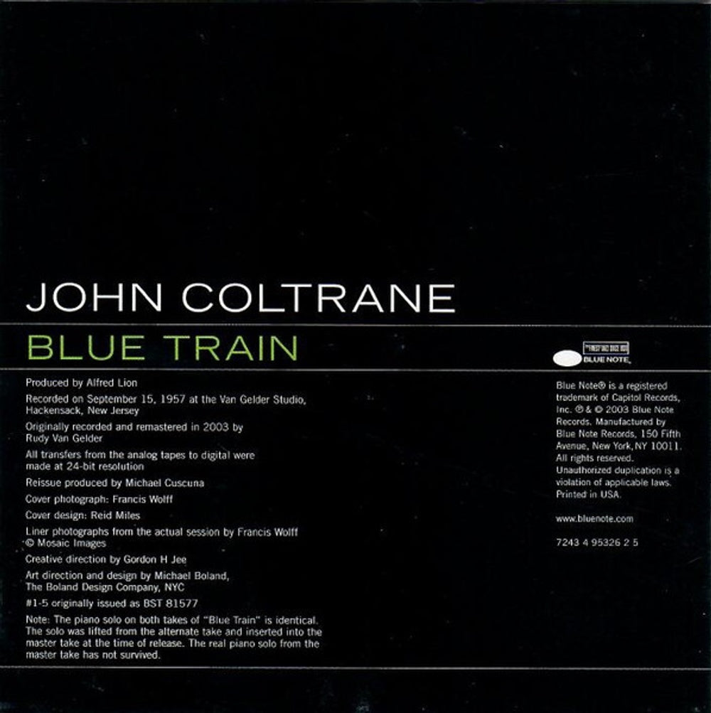 Image 2: John Coltrane – Blue Train CD | Relix
