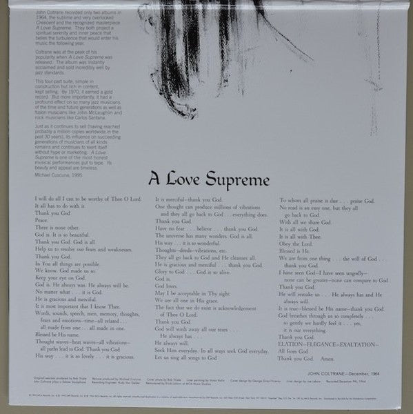 Image 2: John Coltrane – Love Supreme (Remastered 2-LP Vinyl) Vinyl LP | Relix