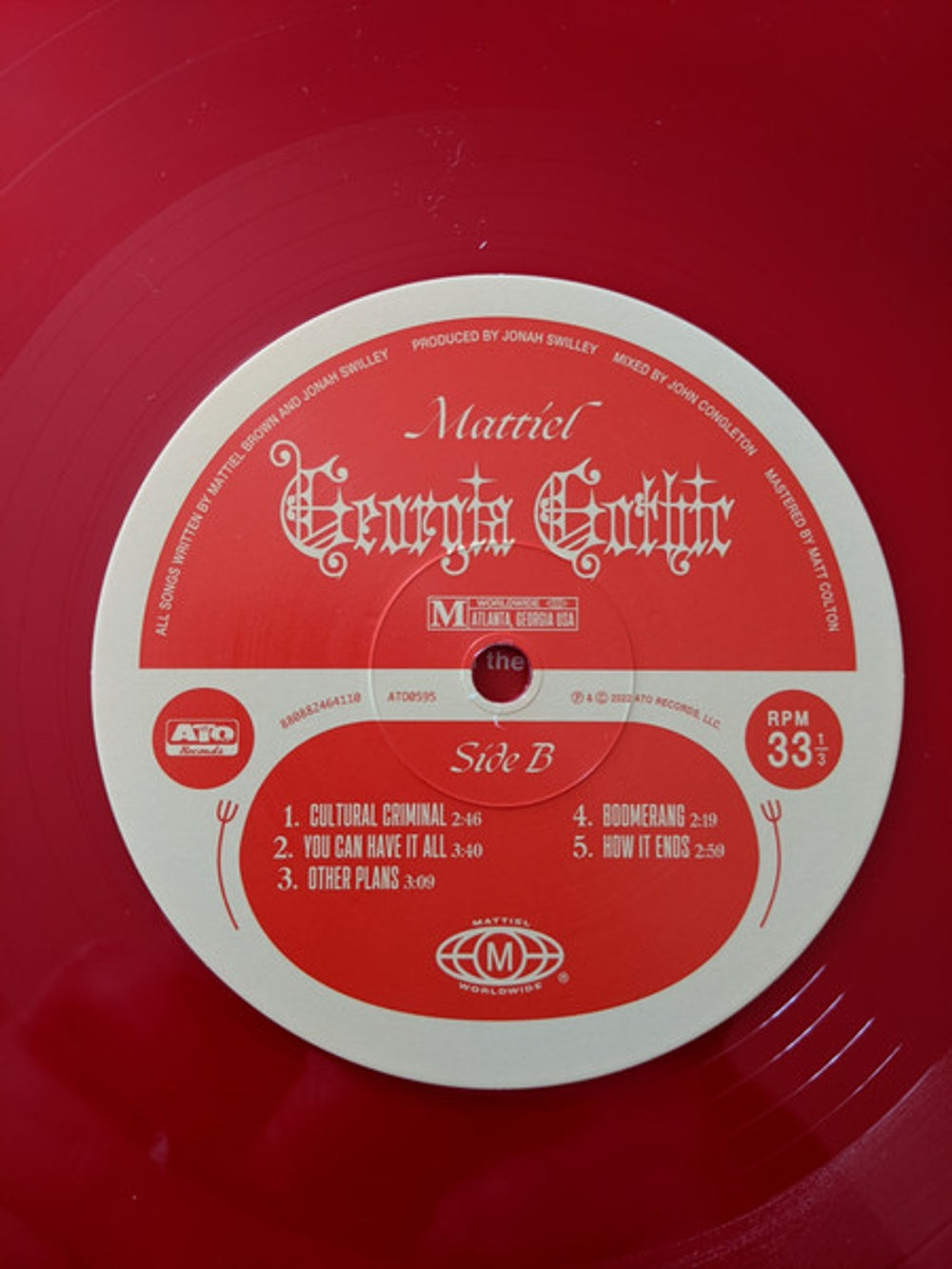 Image 2: Mattiel – Georgia Gothic (Red Opaque LP Vinyl) Vinyl LP | Relix