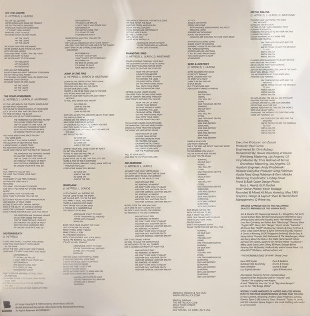Image 2: Metallica – Kill 'Em All: Remastered Vinyl LP | Relix