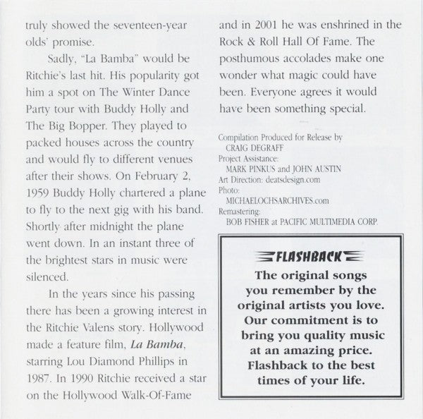 Image 2: Ritchie Valens – La Bamba and Other Hits CD | Relix
