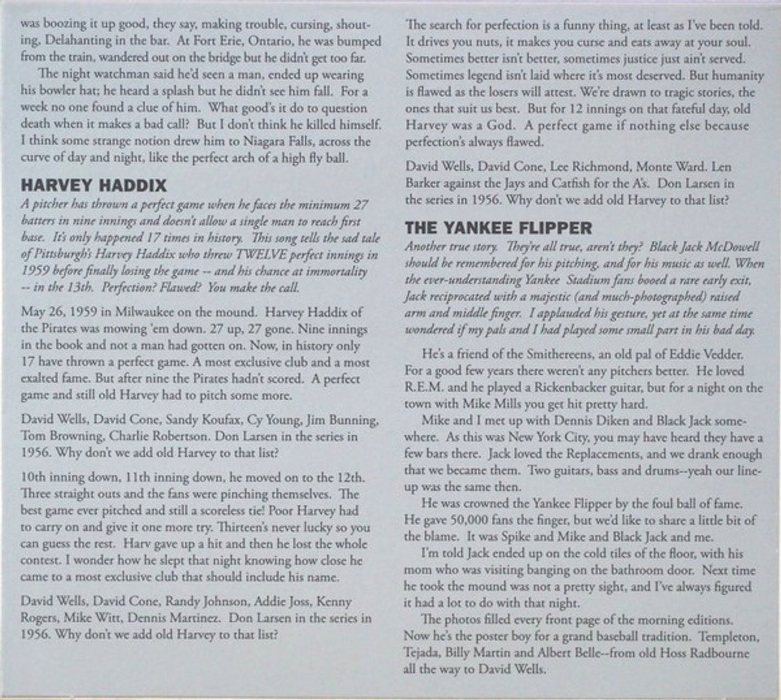 Image 2: The Baseball Project – Vol. 1-Frozen Ropes & Dying Quails CD | Relix