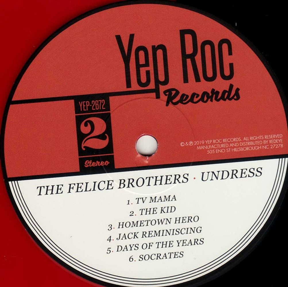 Image 2: The Felice Brothers – Undress (Red Black Split LP Vinyl) Vinyl LP | Relix