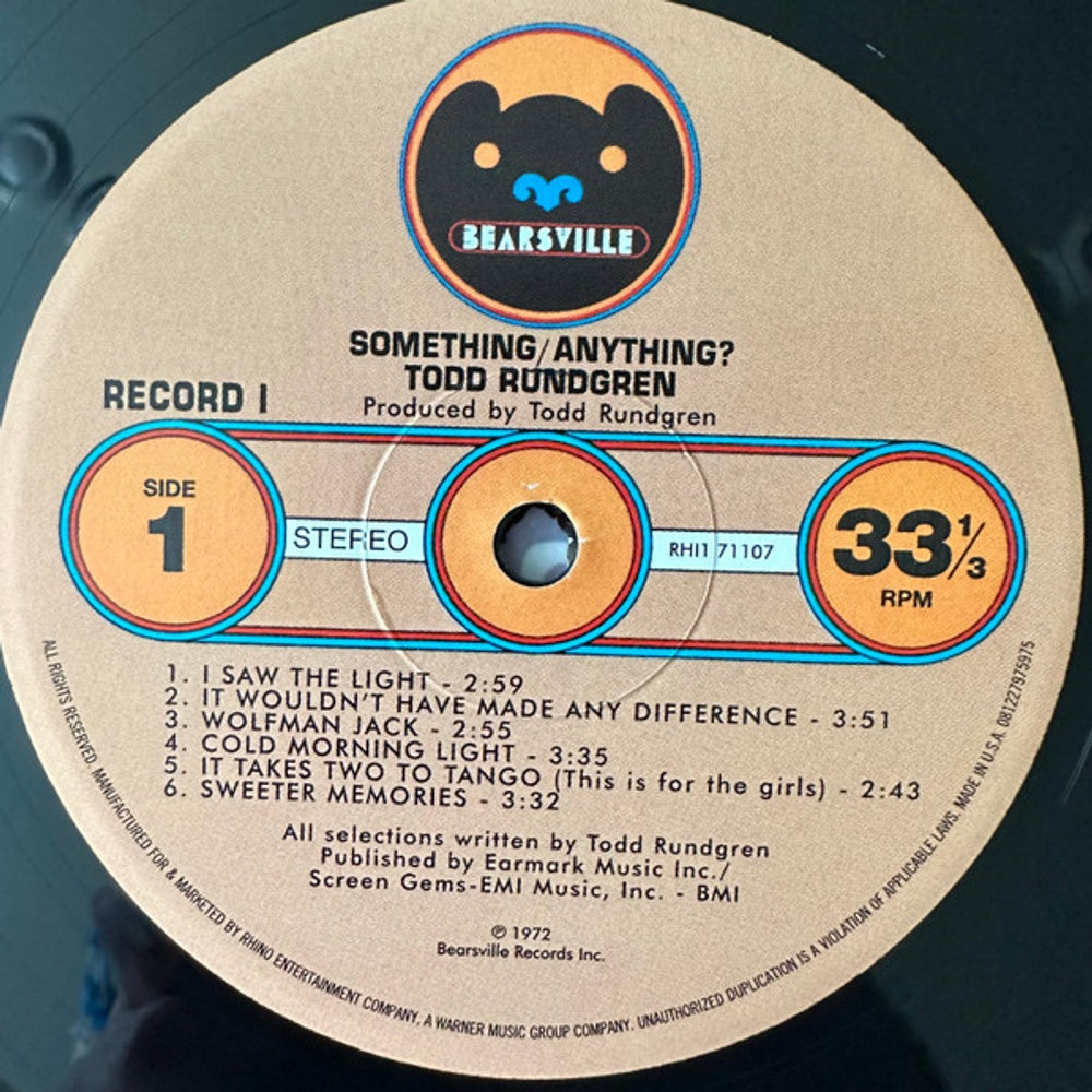 Image 2: Todd Rundgren – Something / Anything (180 Gram LP Vinyl) Vinyl LP | Relix