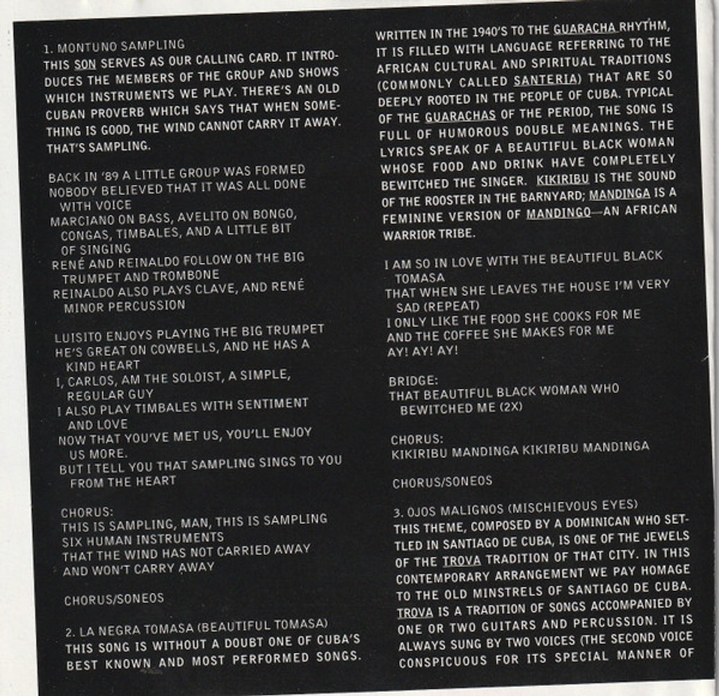 Image 2: Vocal Sampling – Una Forma Mas CD | Relix