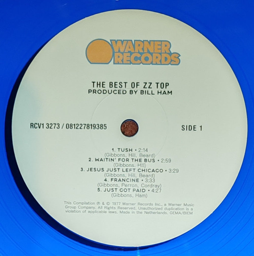Image 2: ZZ Top – The Best Of ZZ Top (Rocktober 2023 Translucent Blue LP Vinyl) Vinyl LP | Relix