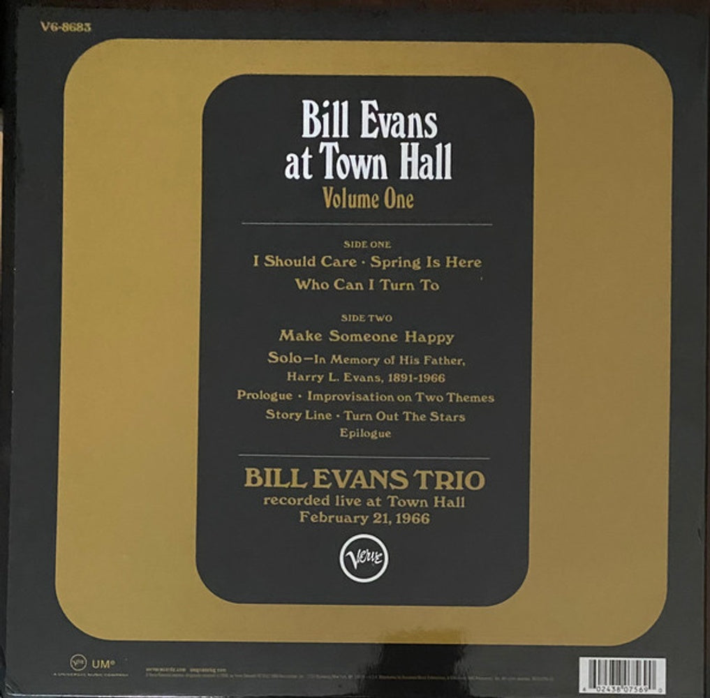 Image 3: Bill Evans – At Town Hall, Volume One (Verve Acoustic Sounds Series)[LP] Vinyl LP | Relix