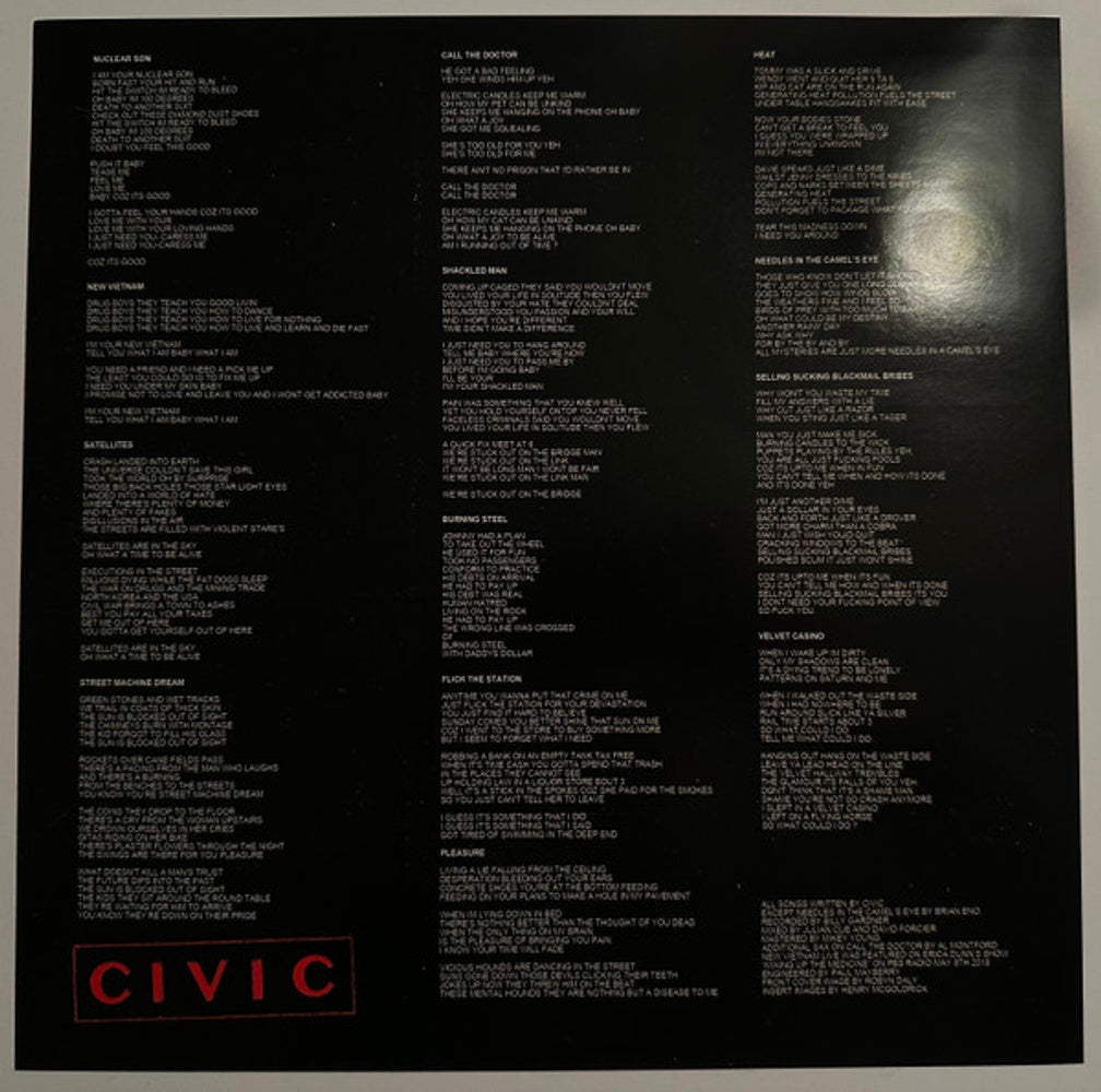 Image 3: CIVIC – New Vietnam + Singles (Clear LP Vinyl) Vinyl LP | Relix