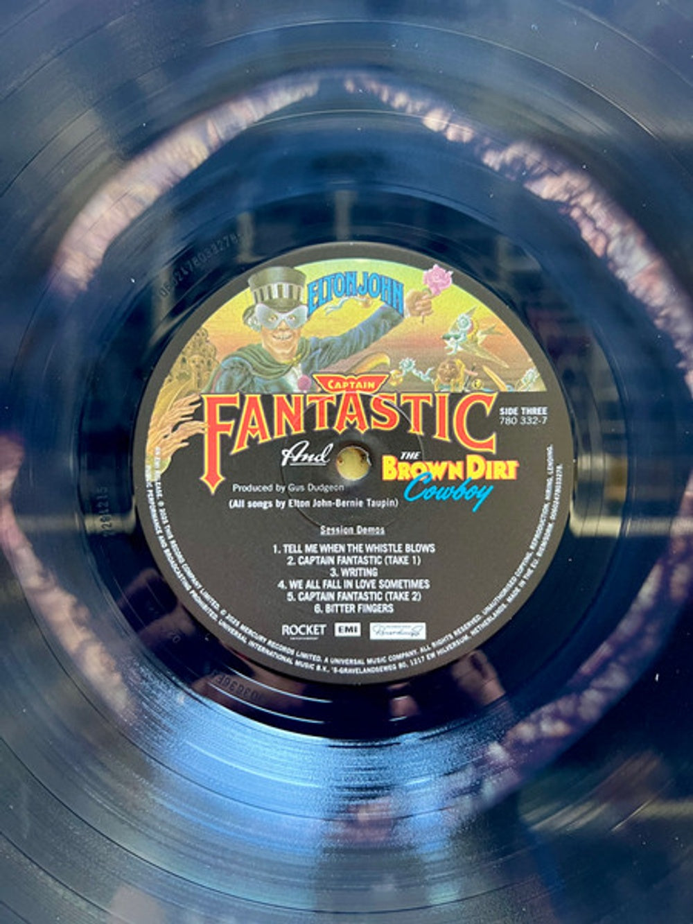 Image 3: Elton John – Captain Fantastic and the Brown Dirt Cowboy (50th Anniversary Edition) - (180g Tri-Color Sp. Effect LP Vinyl) Vinyl LP | Relix