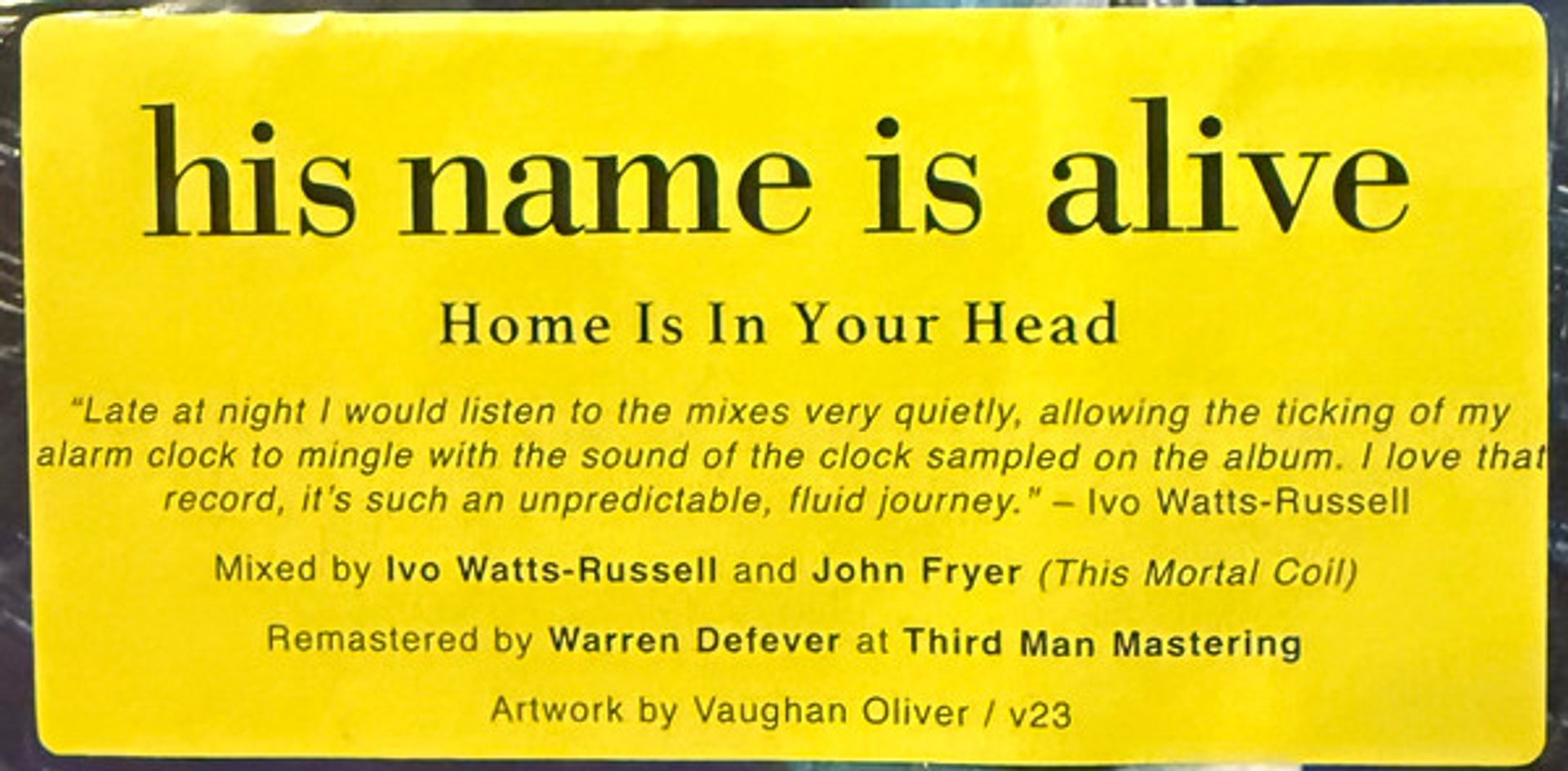 Image 3: His Name Is Alive – Home Is In Your Head Vinyl LP | Relix