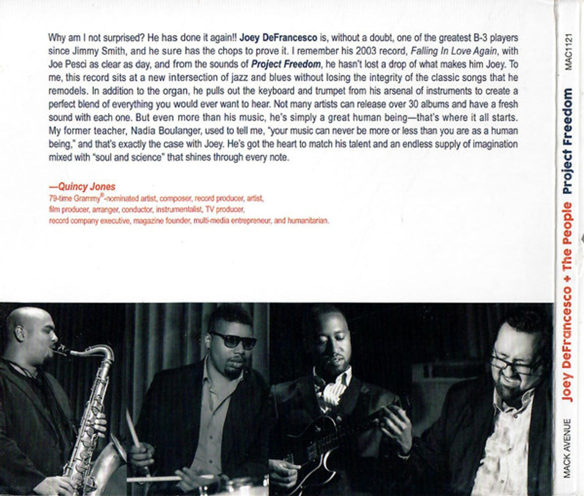 Image 3: Joey Defrancesco – Project Freedom CD | Relix