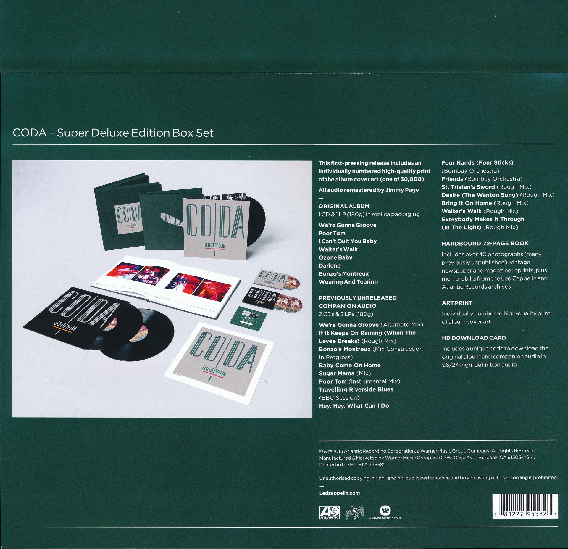 Image 3: Led Zeppelin – Coda: Remastered Super Deluxe Edition (Box Set 9-CD) CD | Relix