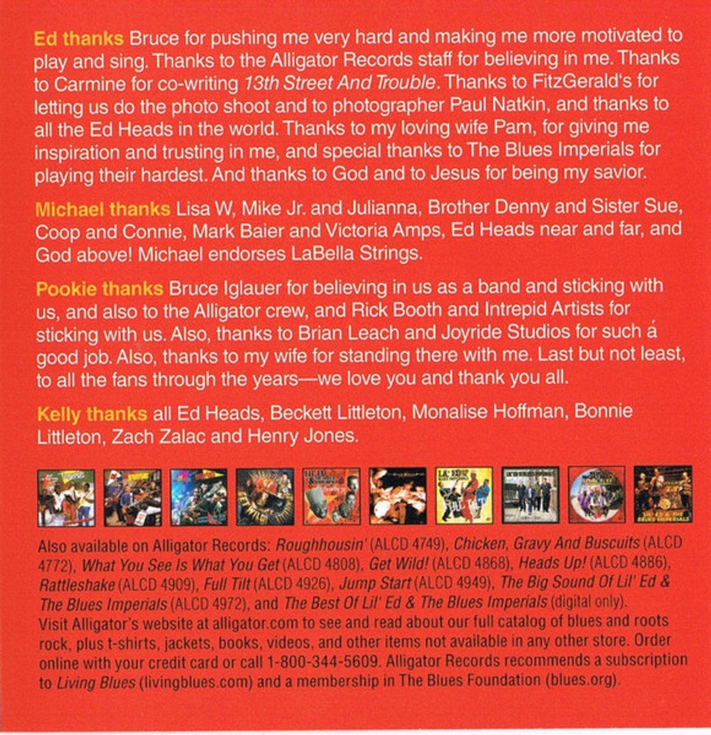 Image 3: Lil Ed / Blues Imperials – Slideways (Wal CD) CD | Relix