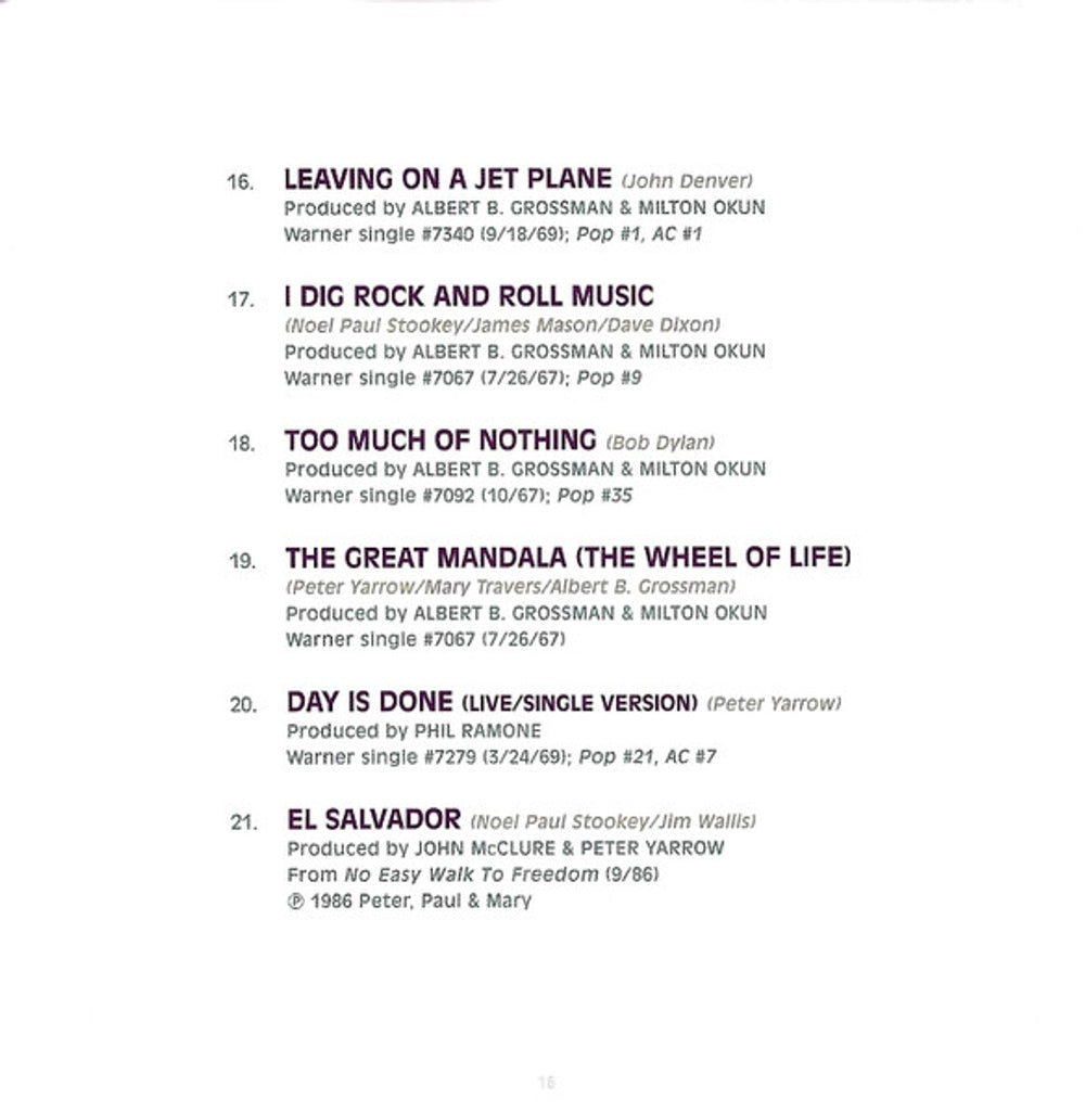Image 3: Peter, Paul & Mary – The Very Best Of Peter, Paul and Mary CD | Relix