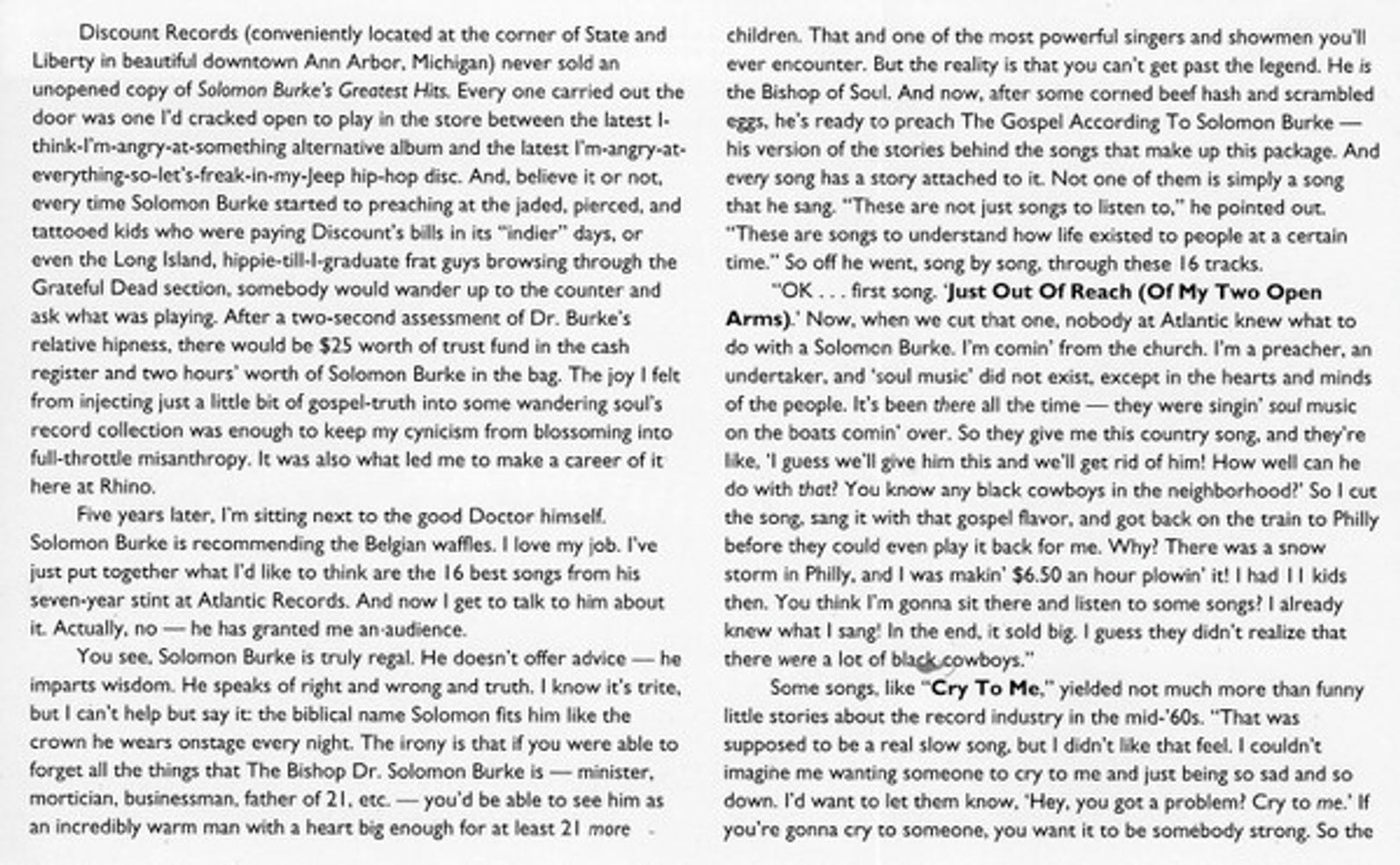 Image 3: Solomon Burke – The Very Best Of Solomon Burke CD | Relix