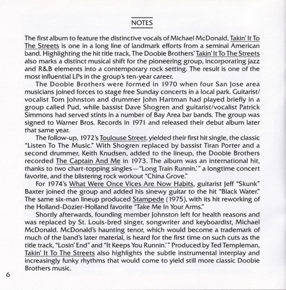 Image 3: The Doobie Brothers – Takin It to the Streets CD | Relix