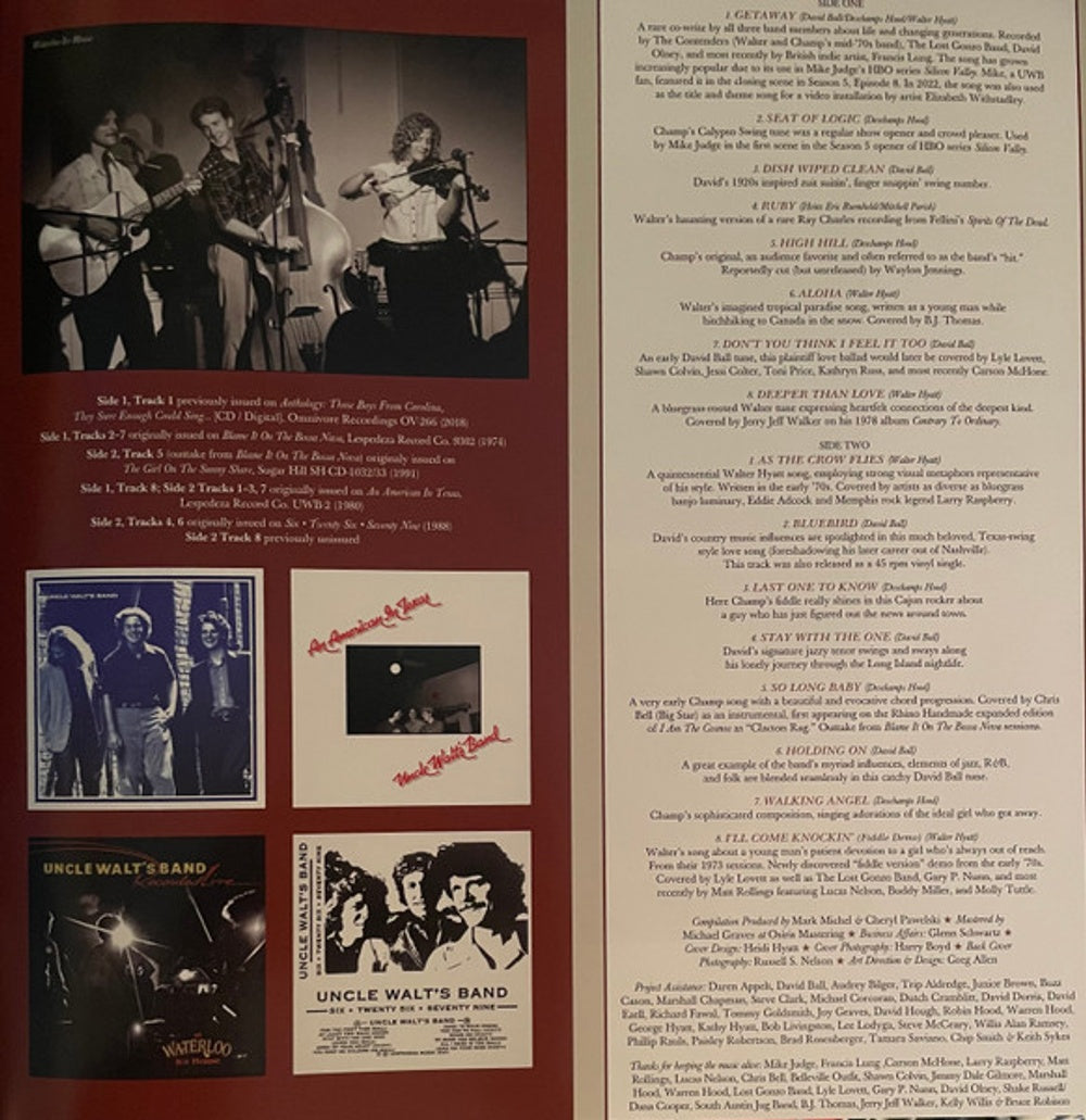 Image 3: Uncle Walt's Band – Anthology: Those Boys From Carolina, They Sure Vinyl LP | Relix