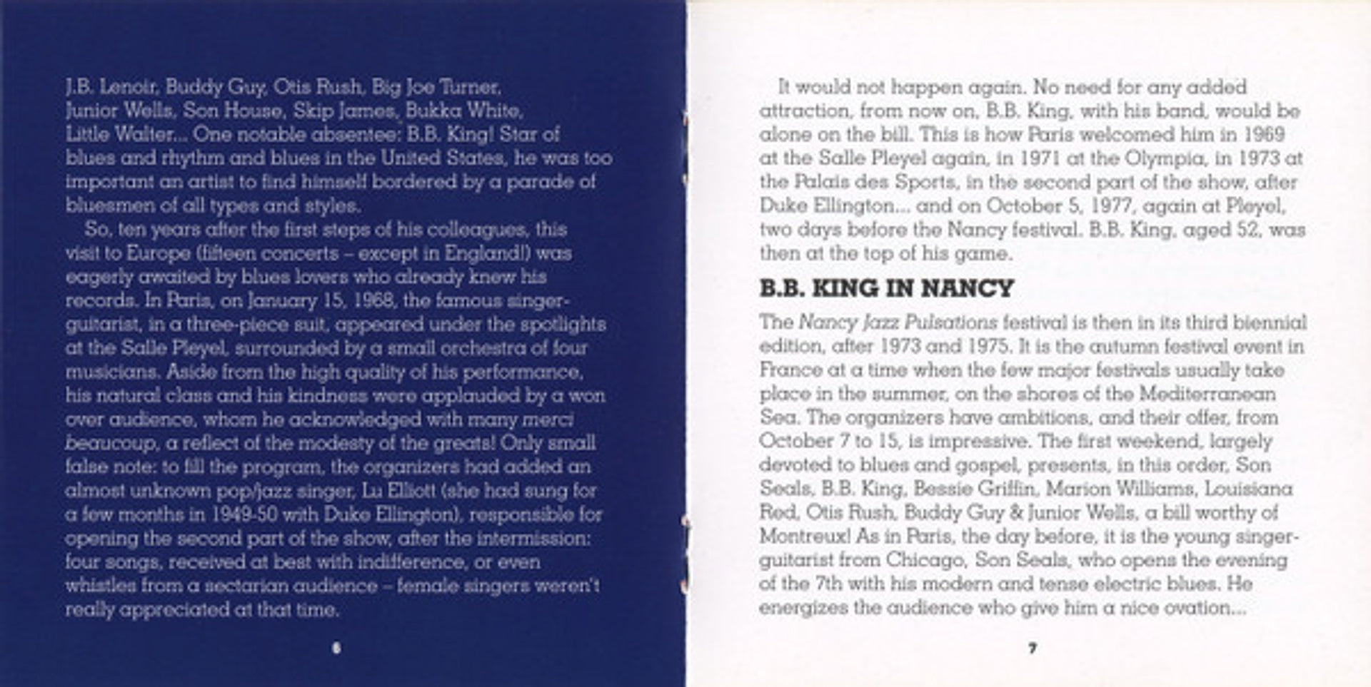 Image 4: B.B. King – In France: Live At The 1977 Nancy Jazz Pulsations CD | Relix