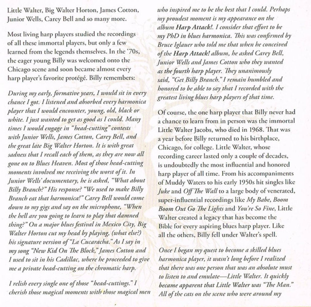 Image 4: Billy Branch & The Sons of Blues – Roots And Branches - The Songs Of Little Walter CD | Relix