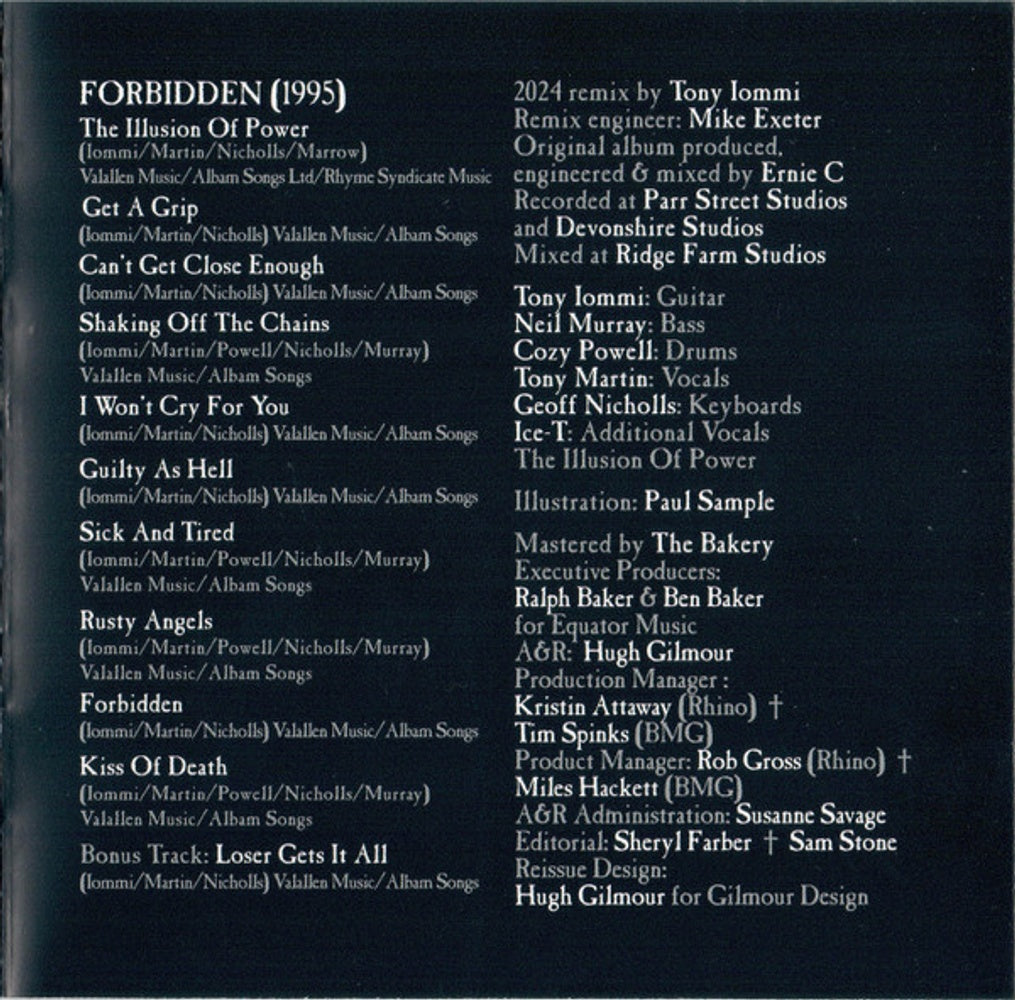 Image 4: Black Sabbath – Forbidden (2024 Tony Iommi Remix CD) CD | Relix