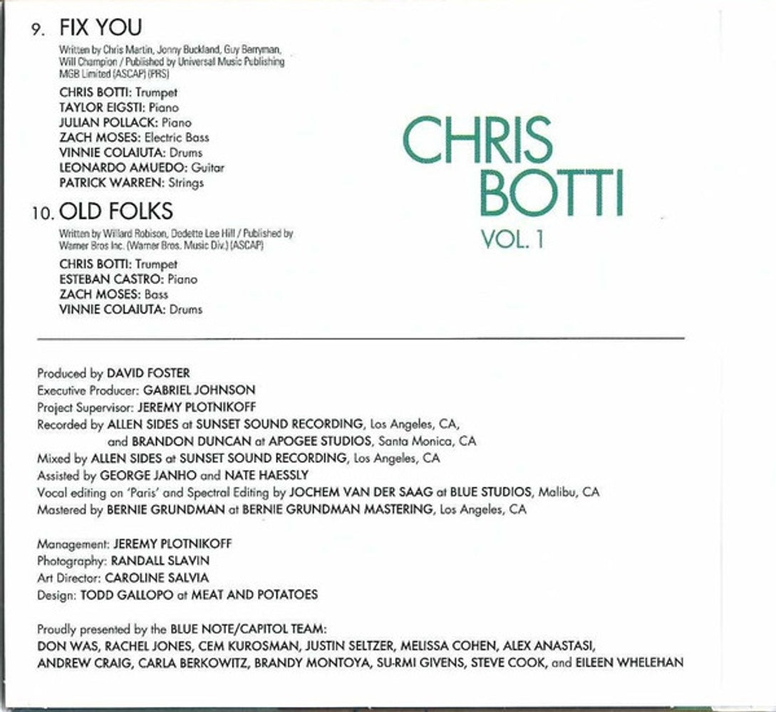 Image 4: Chris Botti – Vol. 1 CD | Relix