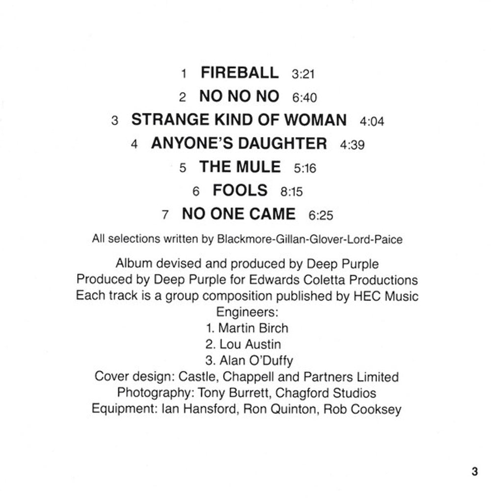 Image 4: Deep Purple – Fireball CD | Relix