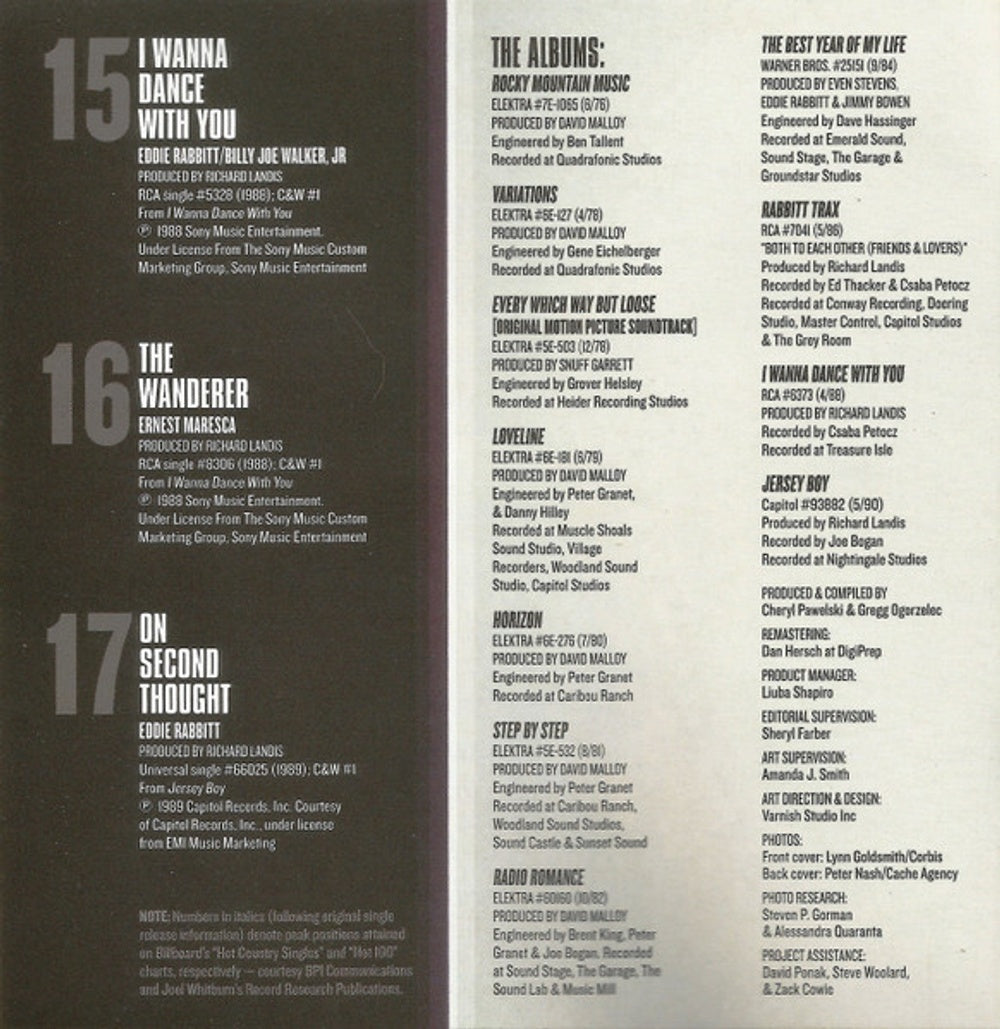 Image 4: Eddie Rabbitt – Number One Hits CD | Relix