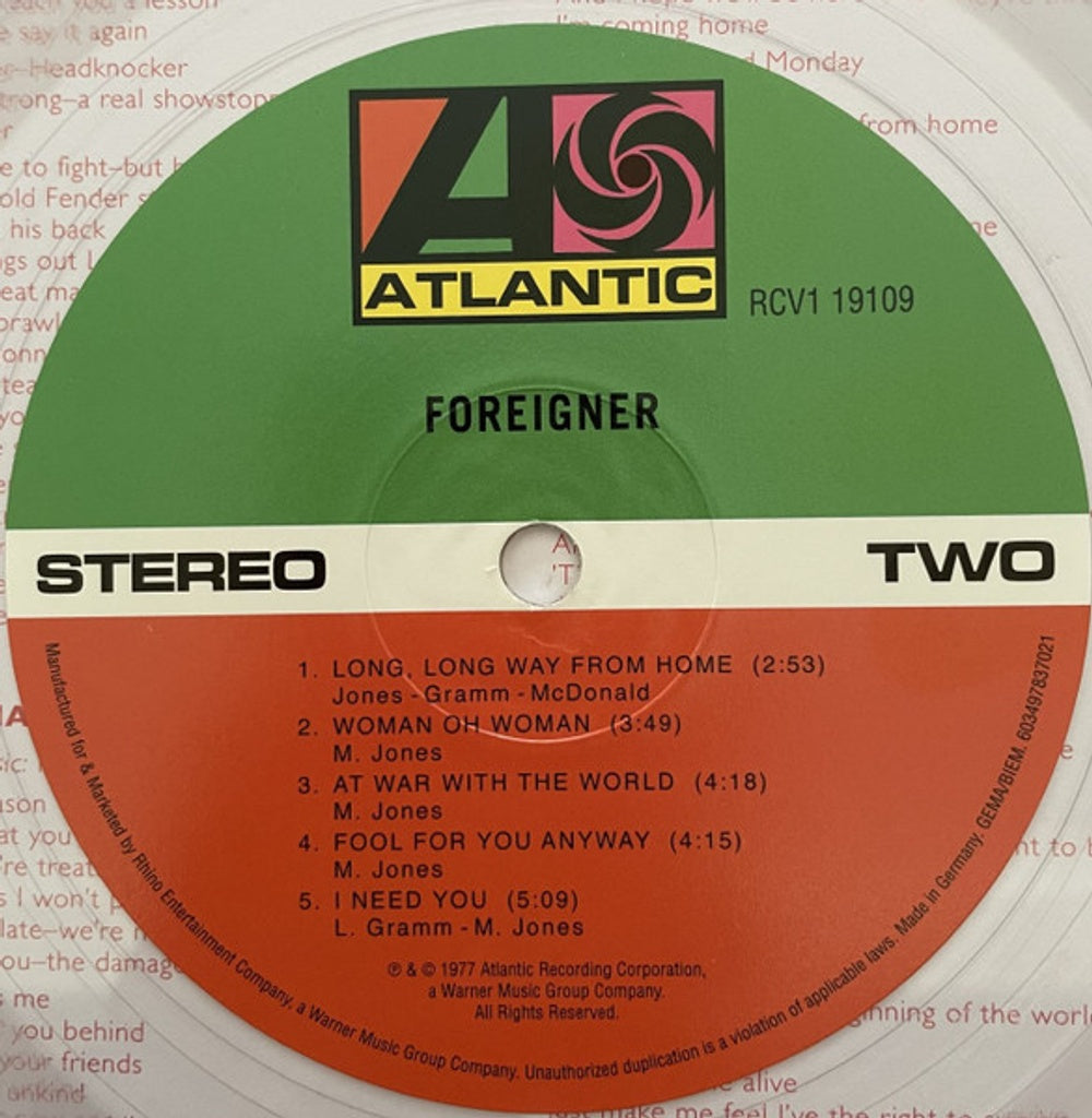 Image 4: Foreigner – Foreigner (Rocktober 2023 Crystal Clear Diamond LP Vinyl) Vinyl LP | Relix