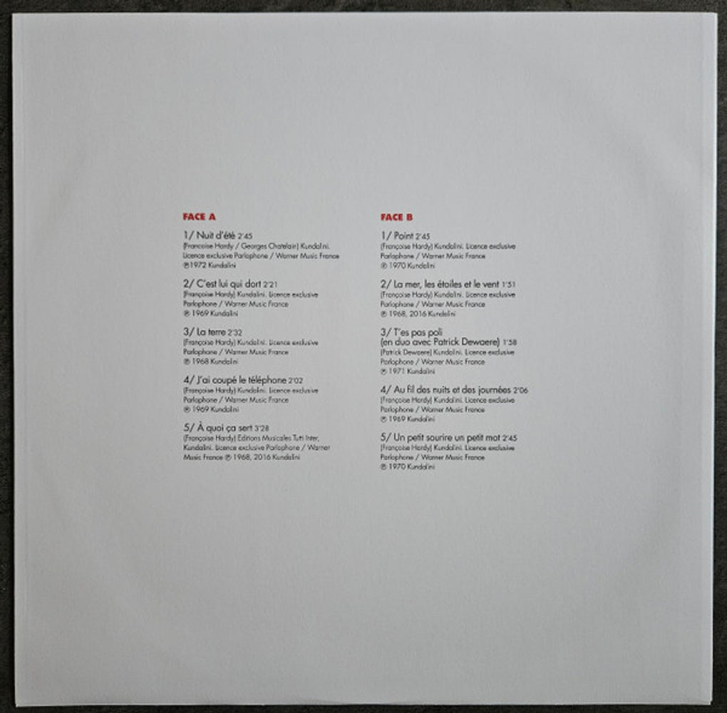 Image 4: Francoise Hardy – Quelques Titres Que Je Connais (Hol LP Vinyl) Vinyl LP | Relix