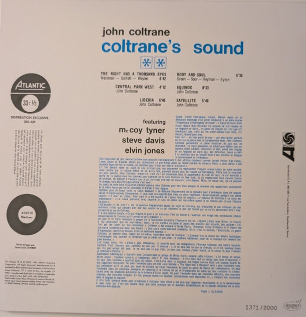 Image 4: John Coltrane – Giant Steps (Syeor26, 180 Gram, Mono LP Vinyl) Vinyl LP | Relix