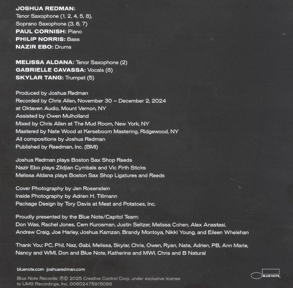 Image 4: Joshua Redman – Words Fall Short (Sft CD) CD | Relix