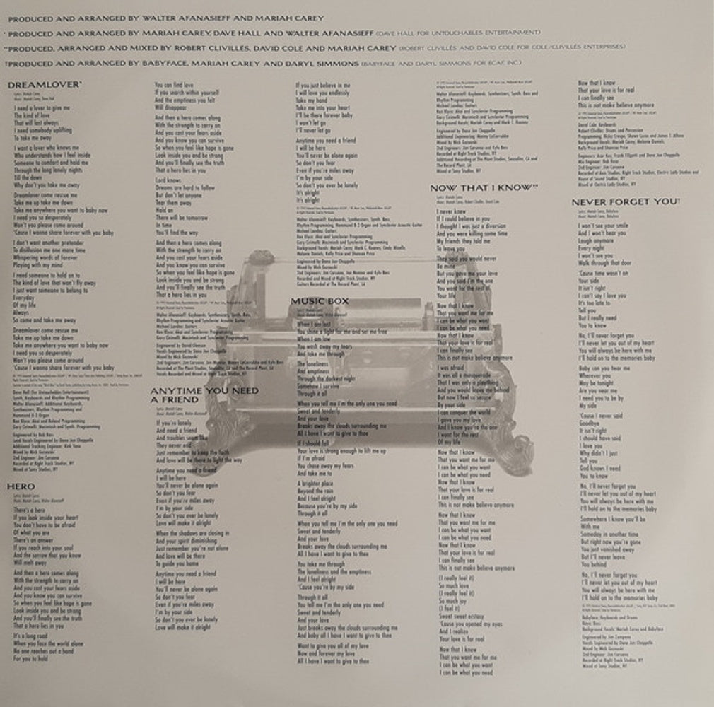 Image 4: Mariah Carey – Music Box Vinyl LP | Relix