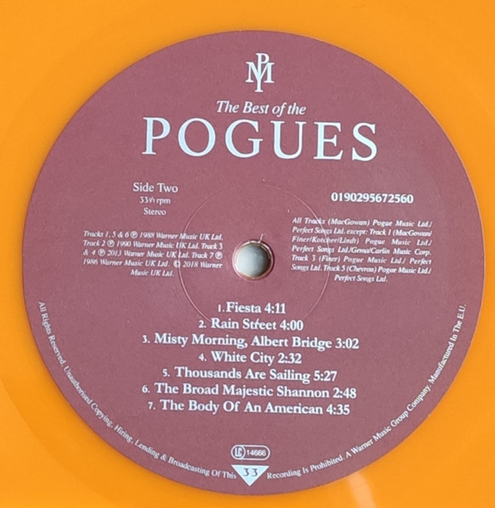 Image 4: Pogues – Best Of The Pogues (Colored, Limited Edition, Org, Uk LP Vinyl) Vinyl LP | Relix