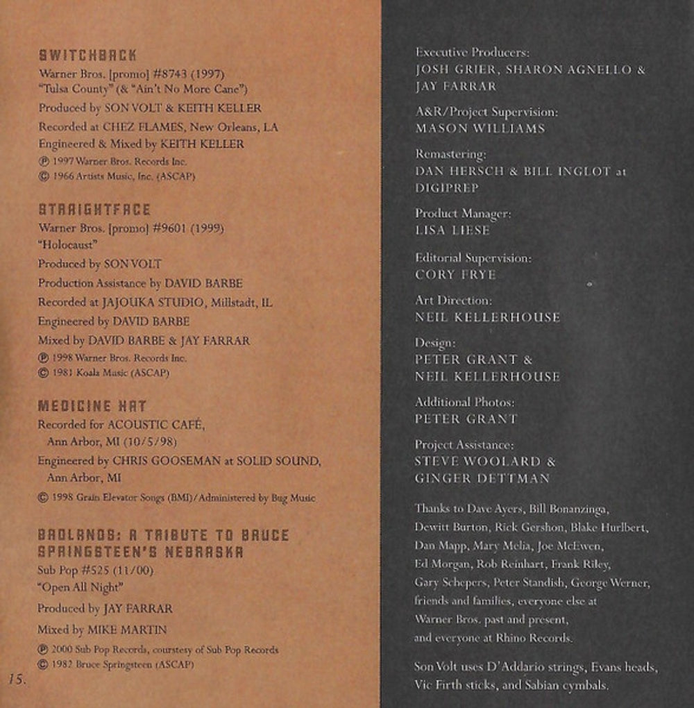 Image 4: Son Volt – Retrospective: 1995-2000 (Remastered CD) CD | Relix