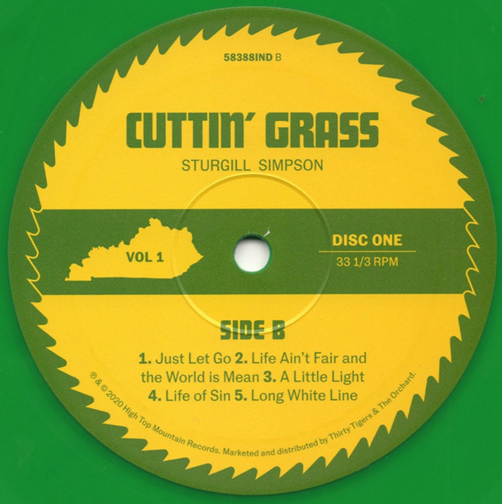 Image 4: Sturgill Simpson – Cuttin' Grass - Vol. 1 (The Butcher Shoppe Sessions LP Vinyl) Vinyl LP | Relix