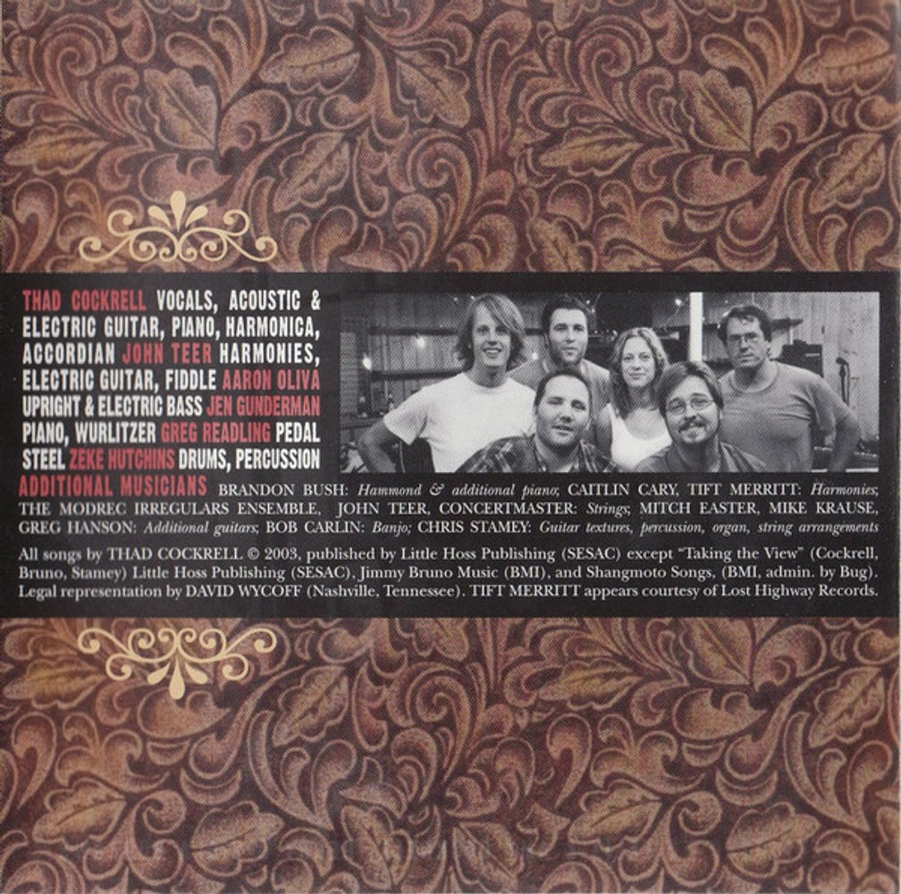 Image 4: Thad Cockrell – Warmth and Beauty CD | Relix