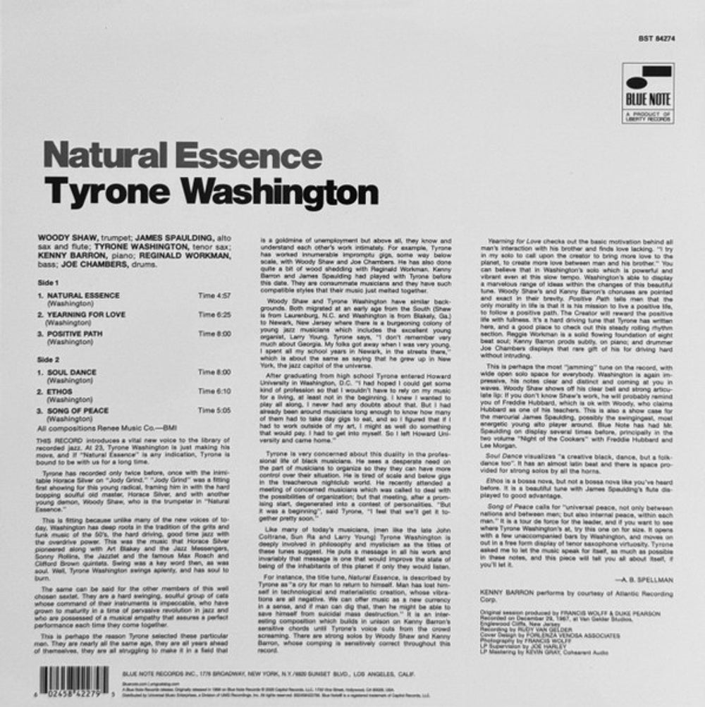 Image 4: Tyrone Washington – Natural Essence (Blue Note Tone Poet Edition LP Vinyl) Vinyl LP | Relix