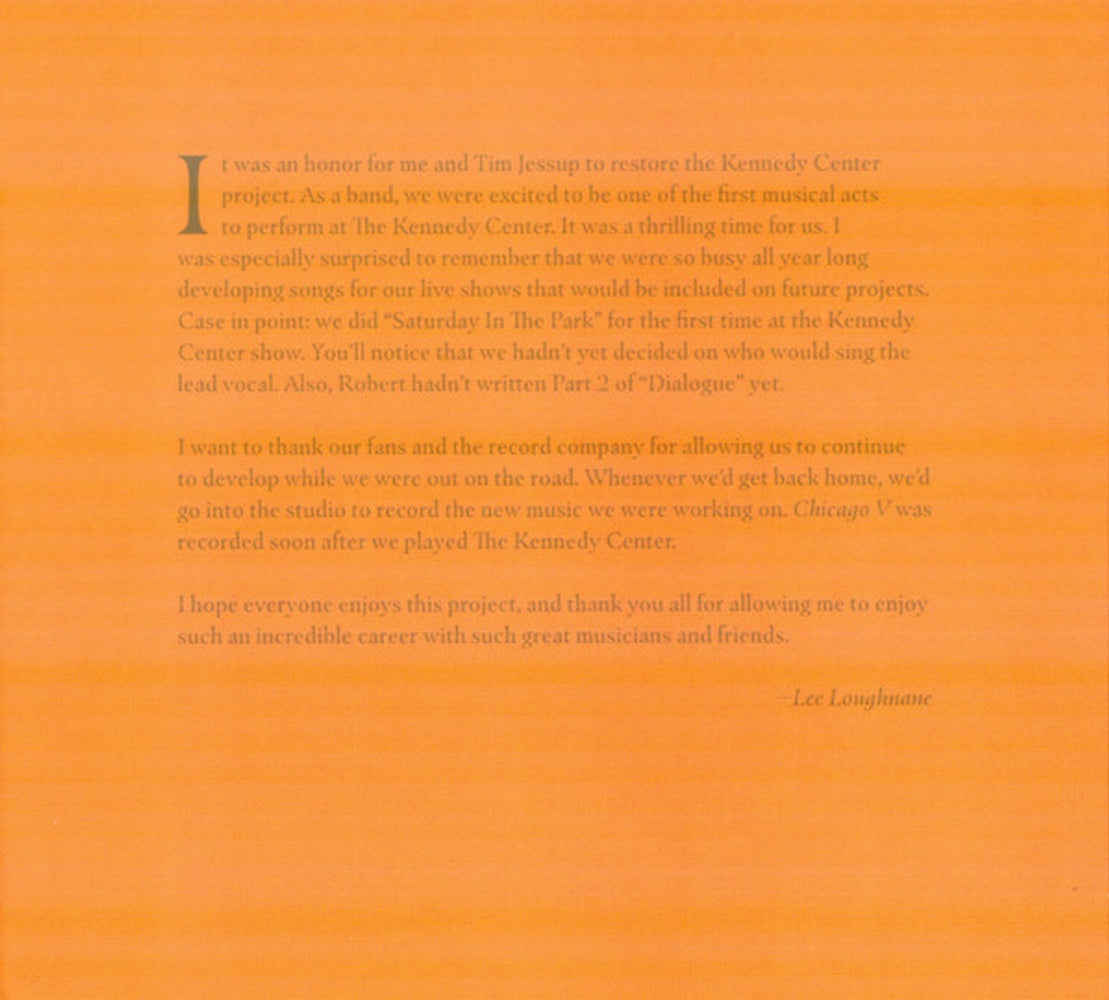 Image 5: Chicago – Chicago At The John F. Kennedy Center For The Perf CD | Relix
