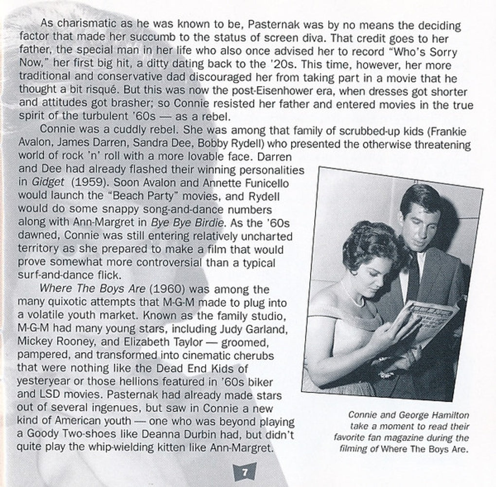 Image 5: Connie Francis – Where the Boys Are: Connie Francis in Hollywood CD | Relix