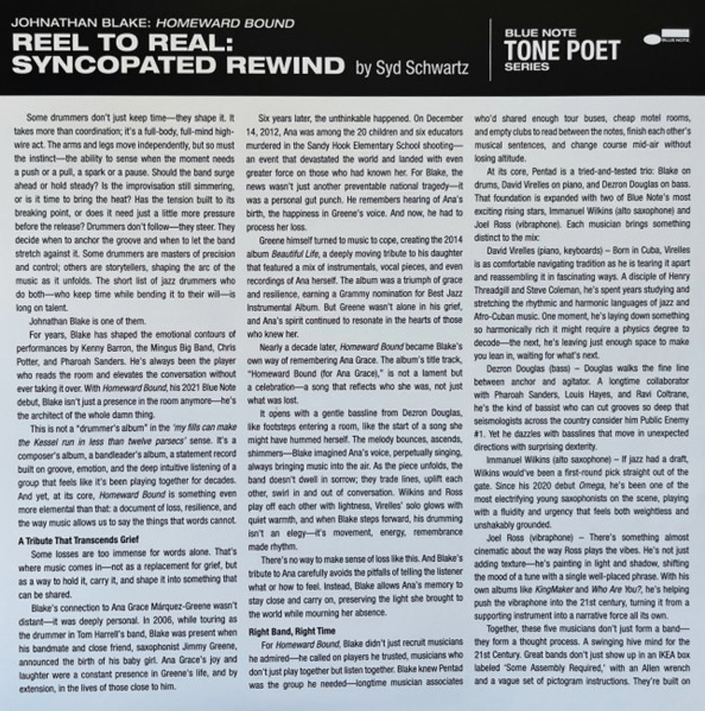 Image 5: Jonathan Blake – Homeward Bound (Blue Note Tone Poet Edition, 180 Gram LP Vinyl) Vinyl LP | Relix