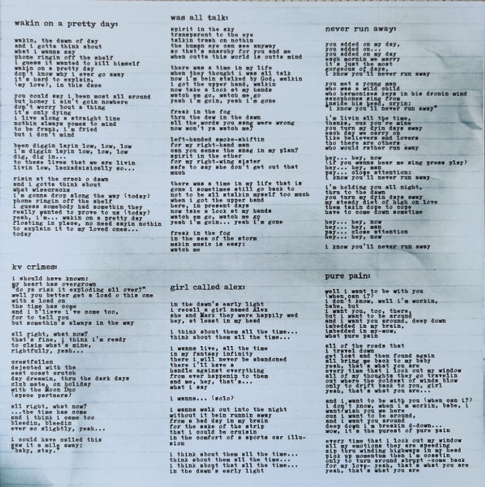 Image 5: Kurt Vile – Wakin On A Pretty Daze (Clear, Gate, Ylw LP Vinyl) Vinyl LP | Relix