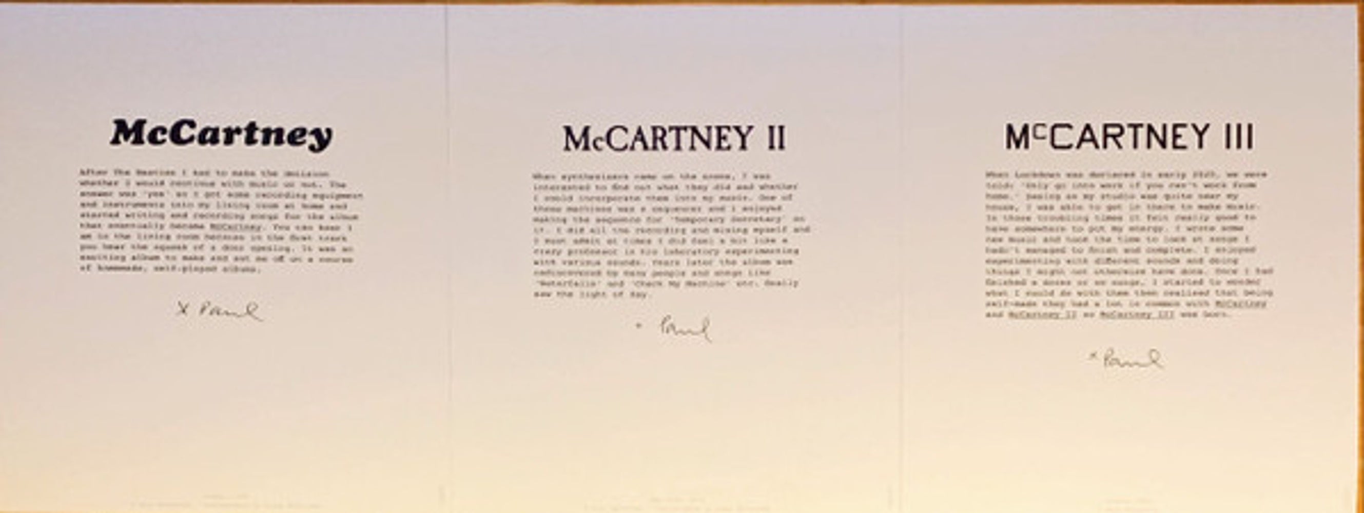 Paul McCartney – McCartney I / II / III (3-LP Vinyl) | relix.shop