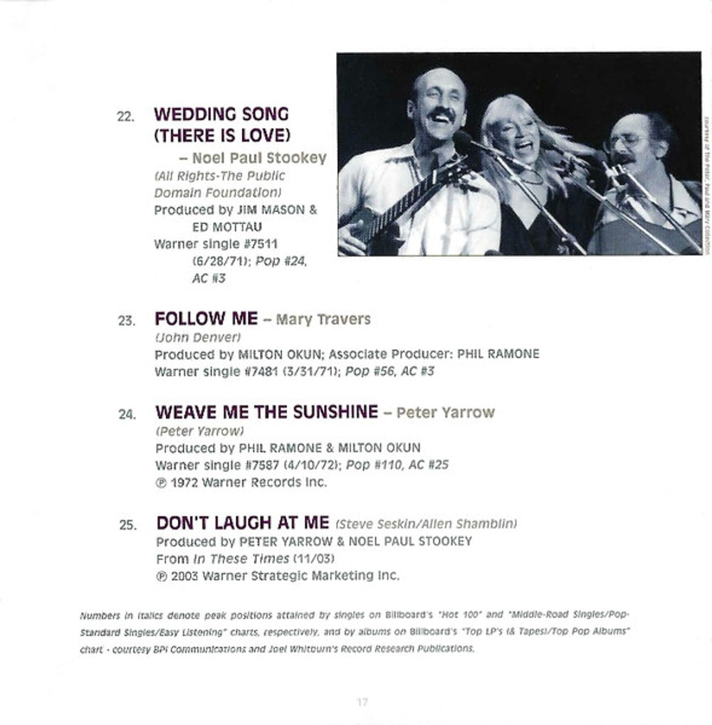 Image 5: Peter, Paul & Mary – The Very Best Of Peter, Paul and Mary CD | Relix