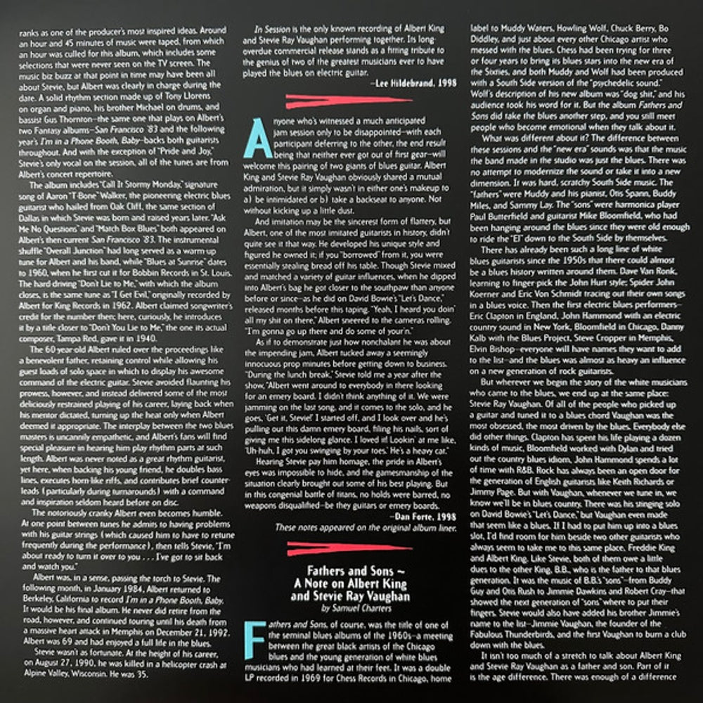 Image 6: Albert King, Stevie Ray Vaughan – In Session (Deluxe Edition LP Vinyl) Vinyl LP | Relix