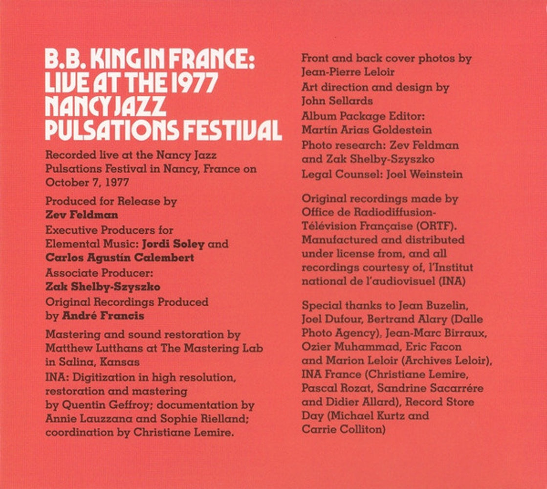 Image 6: B.B. King – In France: Live At The 1977 Nancy Jazz Pulsations CD | Relix